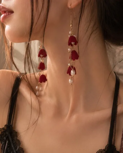 Aretes Red tulip